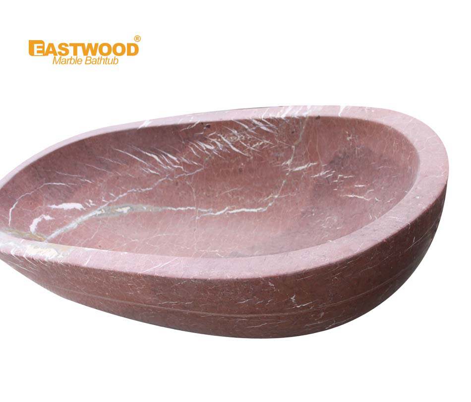 Solid Rojo Alicante Marble Tub