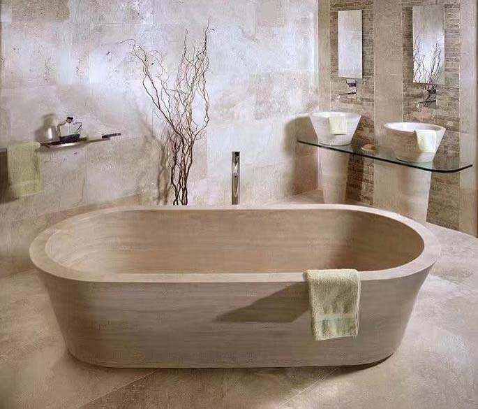 Royal Travertine Stone Bathtub