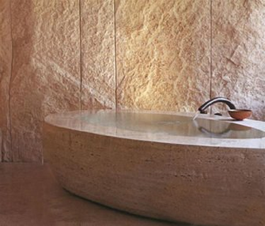 Natural Travertine Stone Bathroom Tub