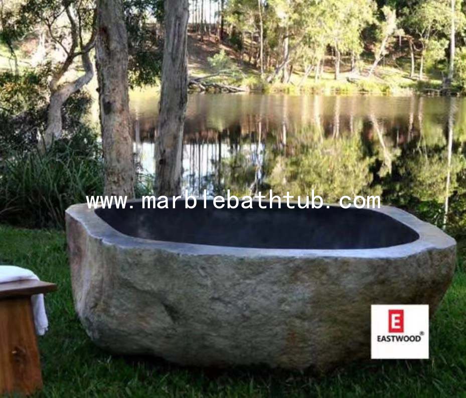 Freestanding River Stone Bathtub