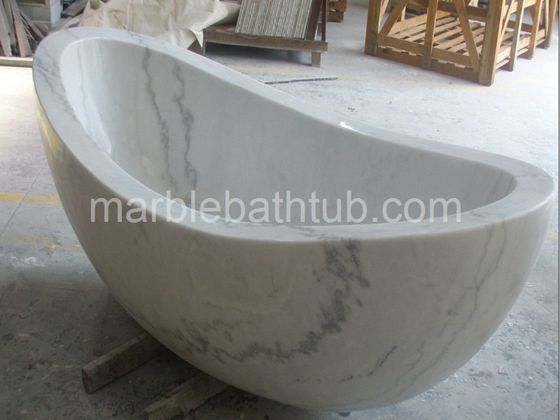 Guangxi White Marble Bathtub