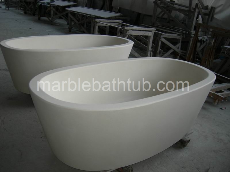 Moka Cream Marble Bathtub