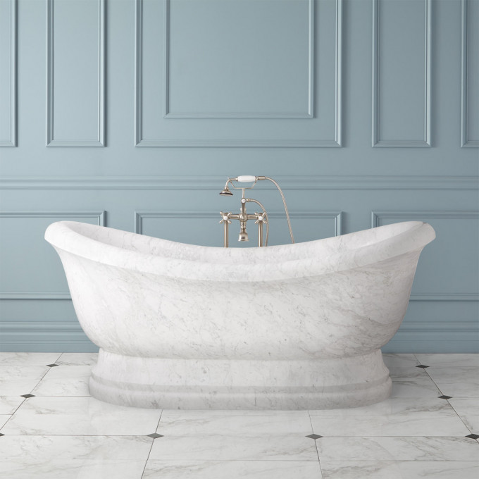 Italy Carrara White Marble Bath
