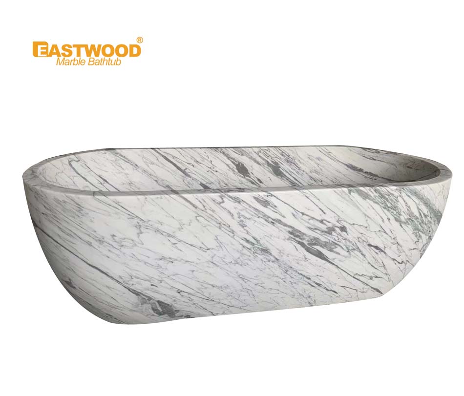 Modern Statuario Marble Bathtub